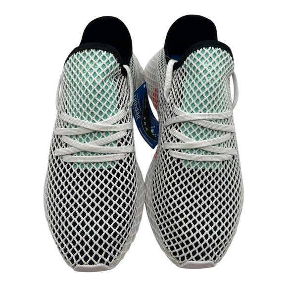 Adidas Deerupt Runner Running Shoes Men Sz 8.5 Black/Green/White Sneakers B28076 main image 7